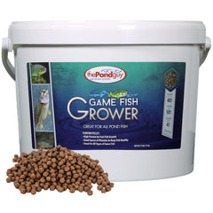 The Pond Guy bucket front view showing product and easy storage