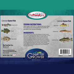 The Pond Guy open bucket with floating pellets ready to feed