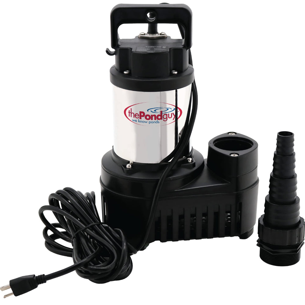 The Pond Guy RapidFlo front view showing compact durable housing and easy placement
