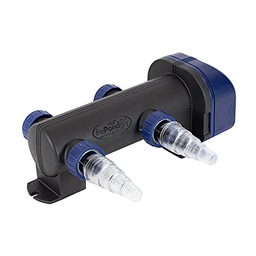 The Pond Guy UltraUV front view showing compact clarifier and benefit of quick clarification