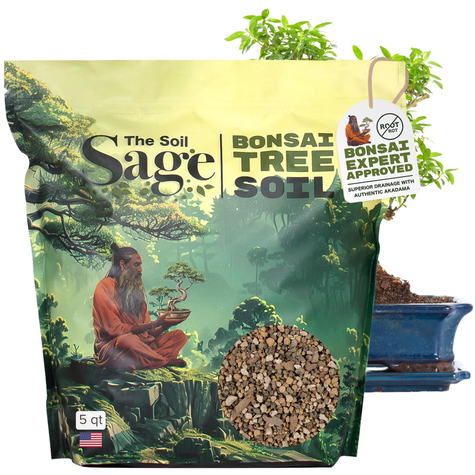 The Soil Sage front packaging 5 qt showing clear product labeling and convenience