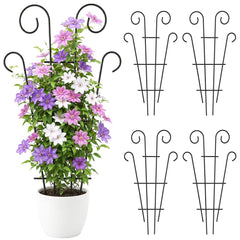 Thealyn front view of four trellises showing elegant wave design and neat vertical support