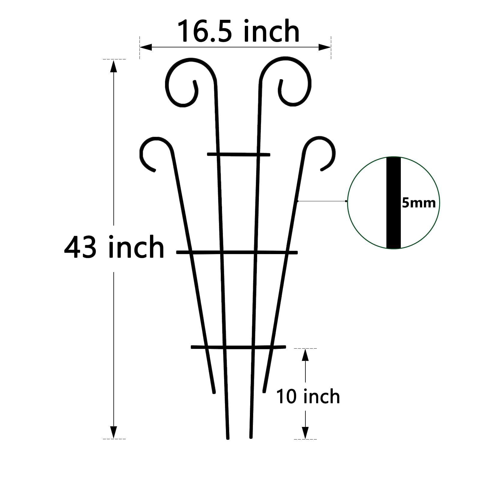 Thealyn trellis height compared to chair illustrating scale and ample vertical room