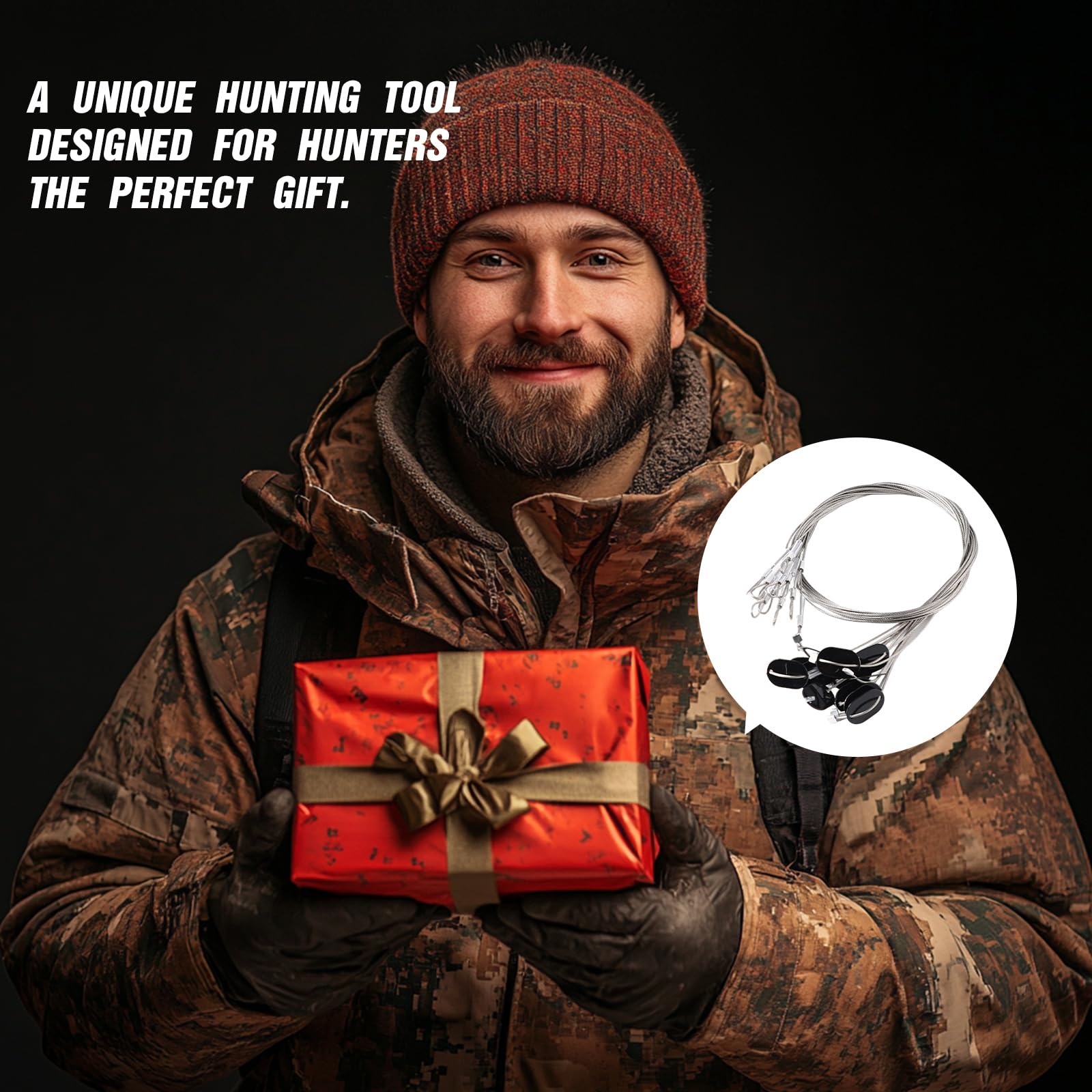 TheLinenLady trap wire draped over a hand to show scale and handling comfort benefit