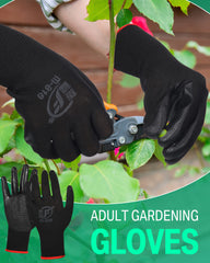 Thenshop gloves in use while gardening with safer, steadier handling