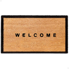 THEODORE MAGNUS front view of coir door mat adds welcoming entrance appeal