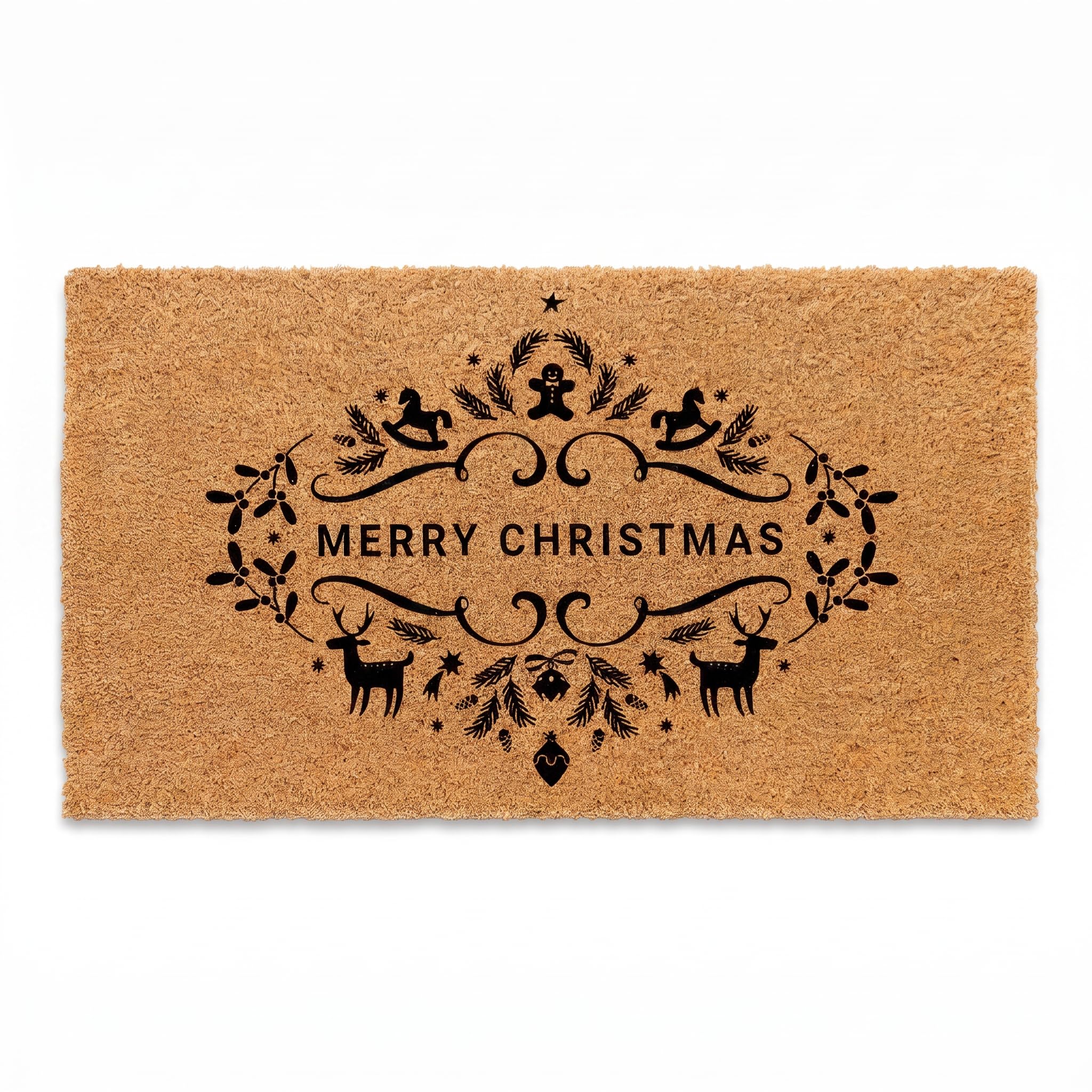 THEODORE MAGNUS front view Merry Christmas mat welcoming guests