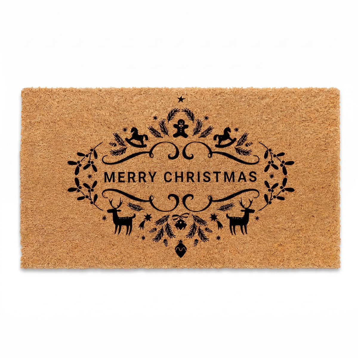 THEODORE MAGNUS front view Merry Christmas mat welcoming guests