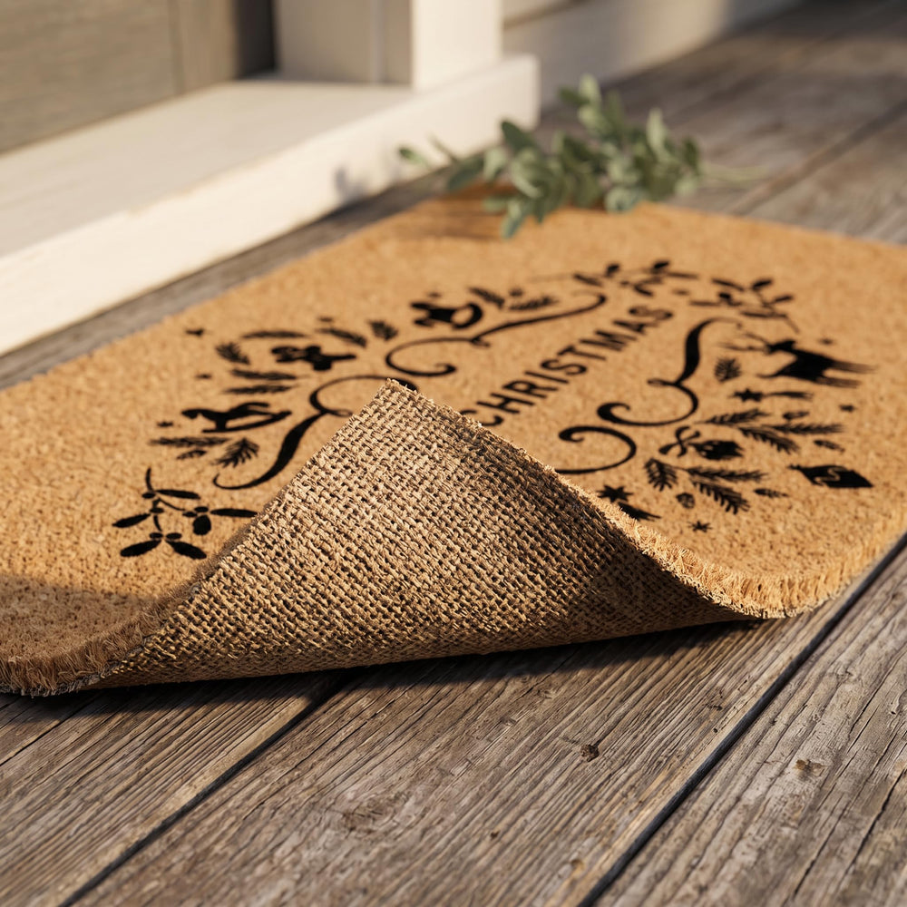 THEODORE MAGNUS mat on covered porch preventing dirt indoors