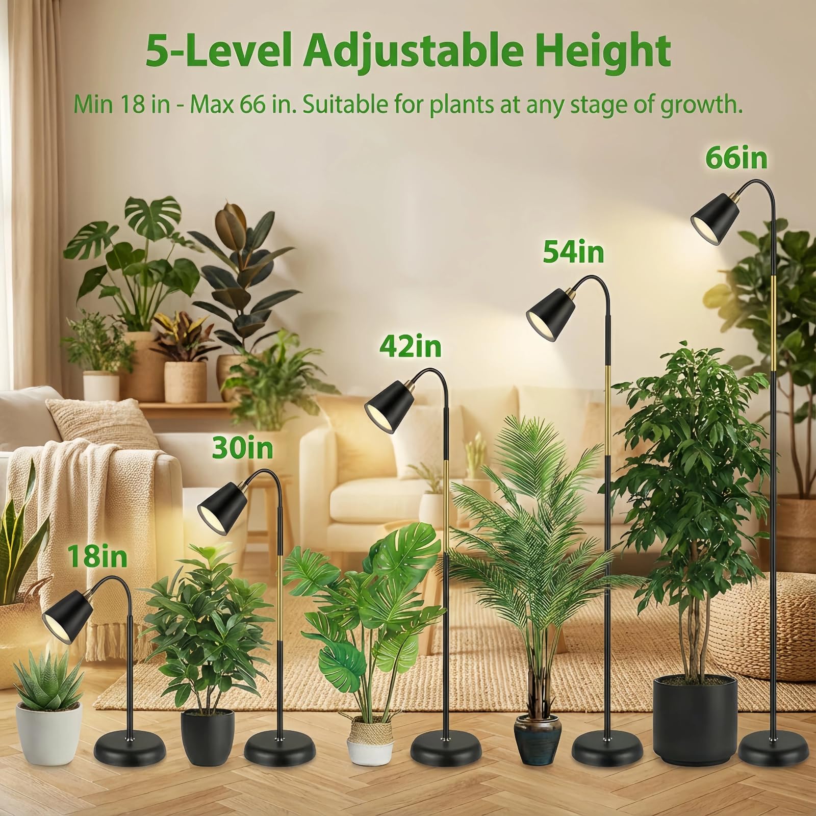 TheOneGrow lamp beside plant shelf showing targeted light for indoor gardens