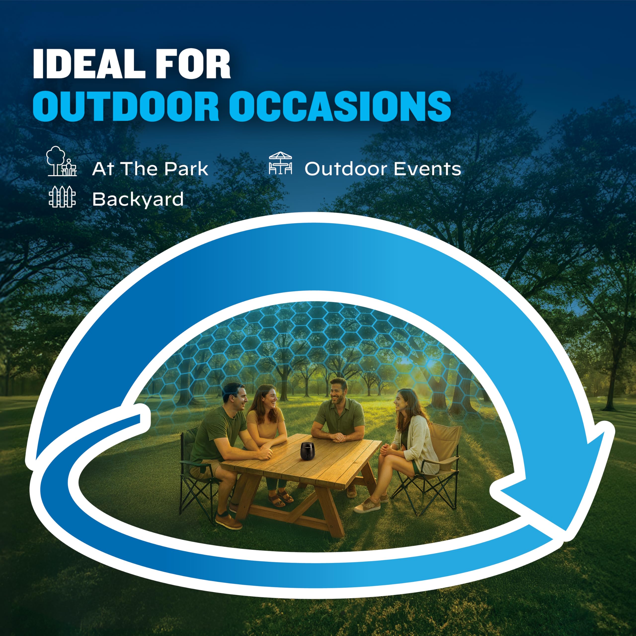 Thermacell surface detail showing durable materials for long-lasting outdoor use