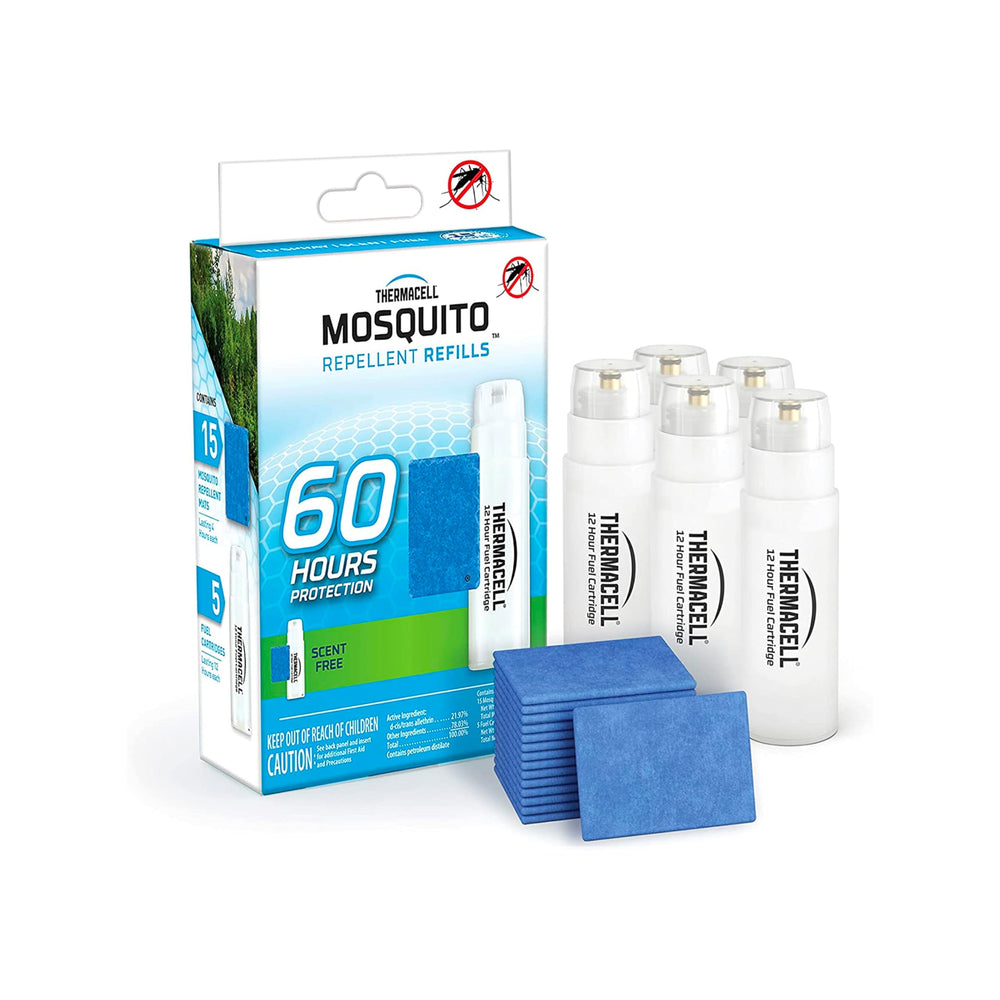 Thermacell front packaging showing refill quantity and benefits