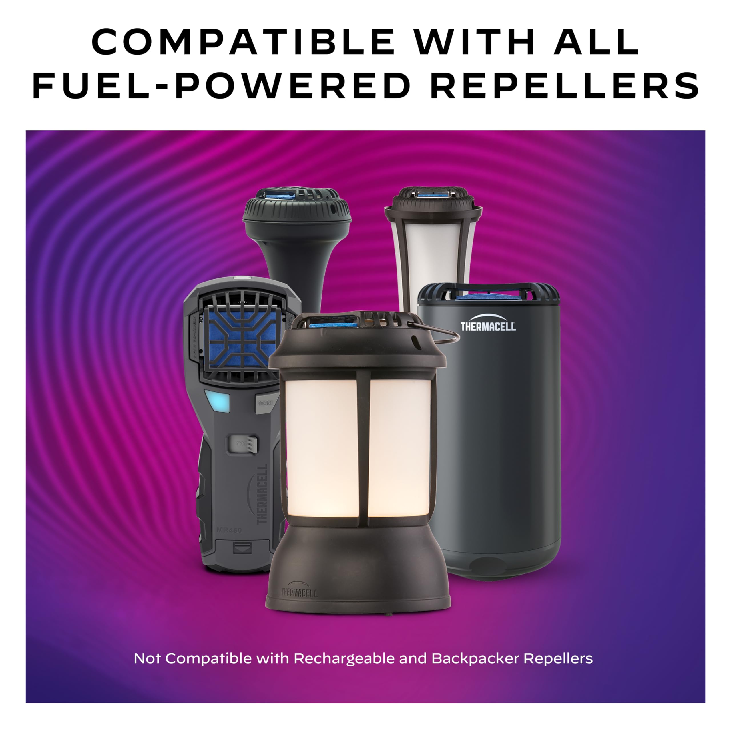 Thermacell refills beside a hand for size comparison and portability