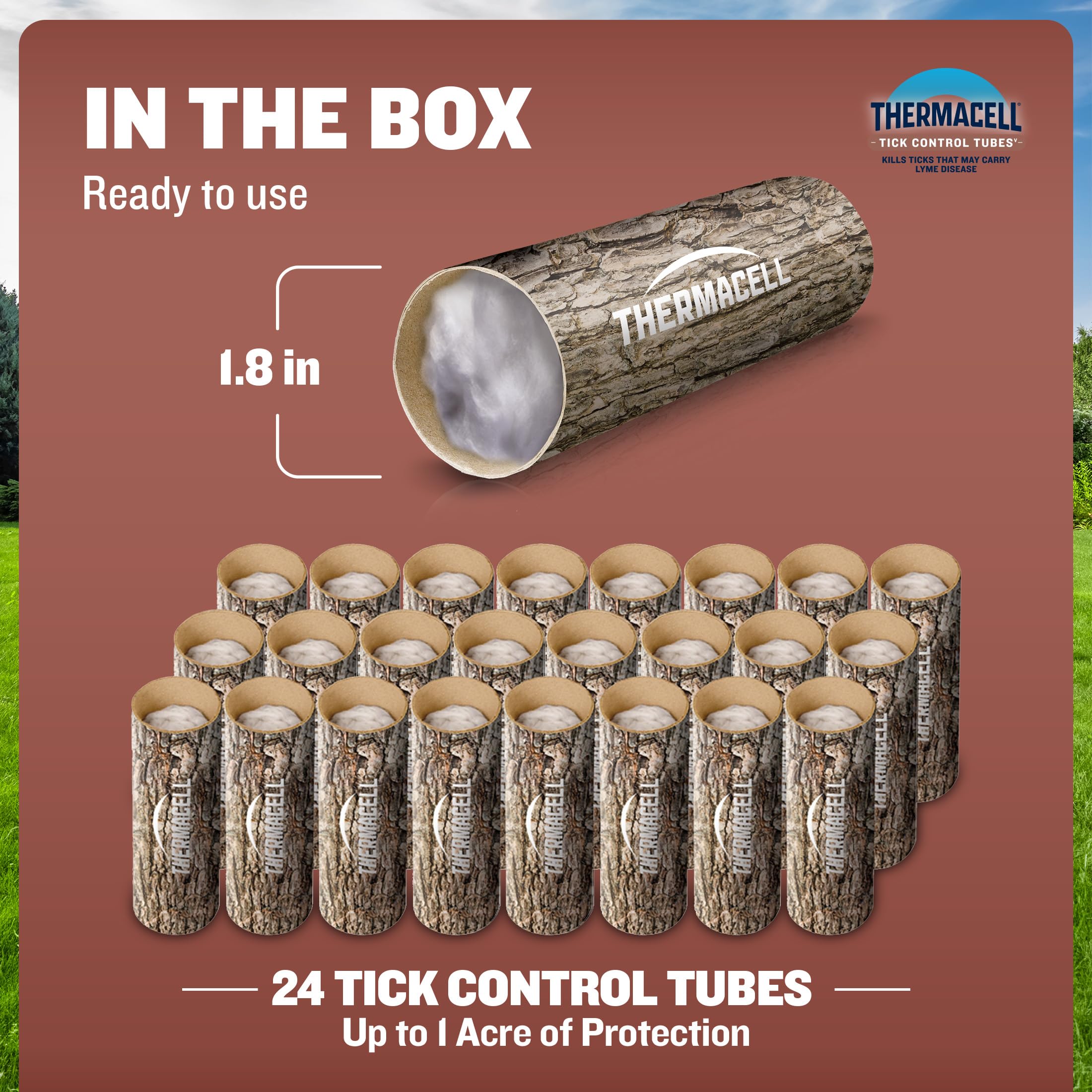 Thermacell open tube revealing cotton contents and how mice collect it