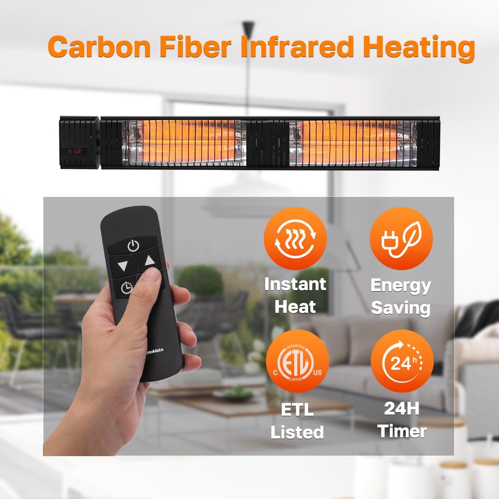 thermomate carbon fiber tube closeup highlighting rapid infrared heating