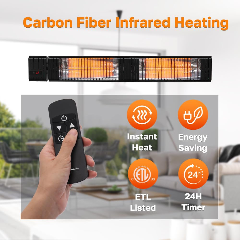 thermomate carbon fiber tube closeup highlighting rapid infrared heating