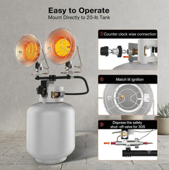 thermomate heating a backyard deck to extend outdoor comfort evenings