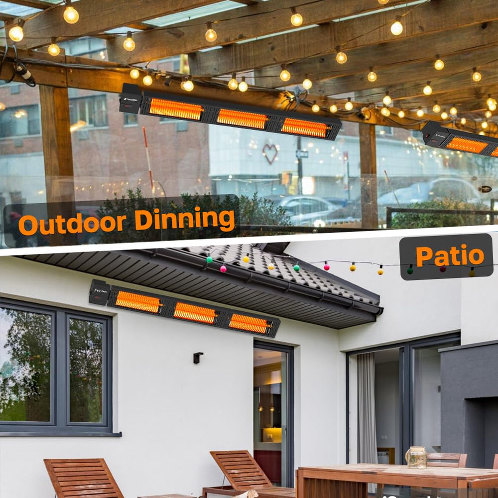 thermomate heater warming a patio scene showing cozy outdoor comfort benefit