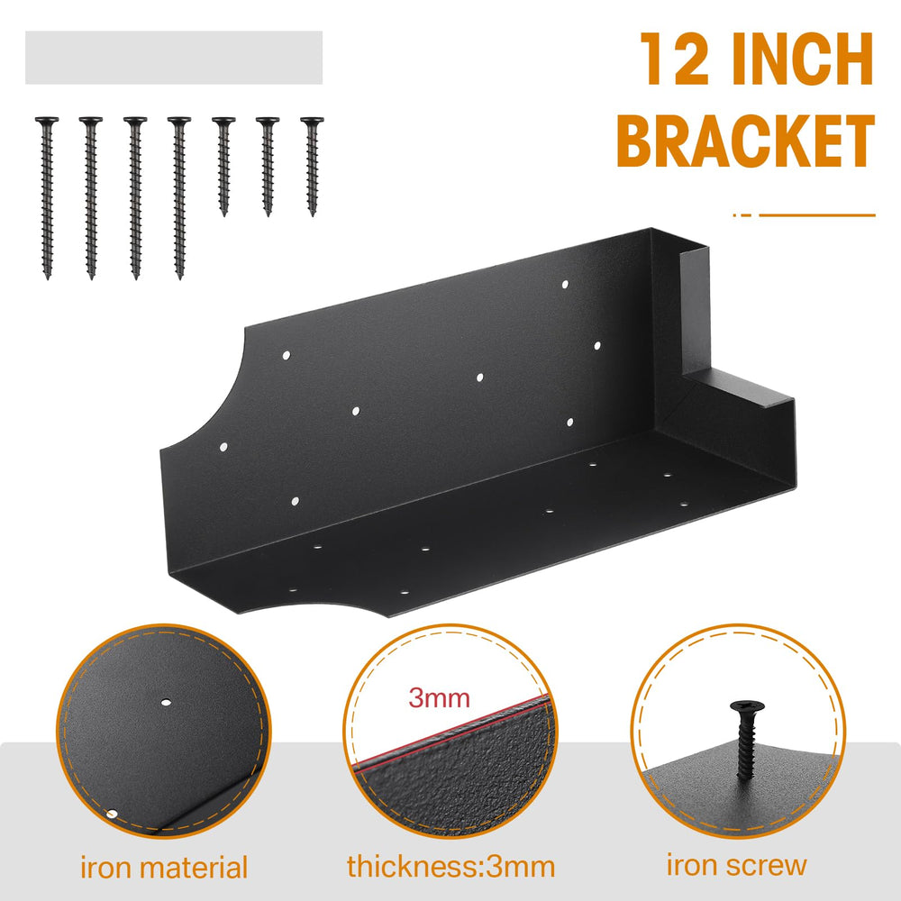 Therwen bracket attached to 2x12 lumber demonstrating secure corner support