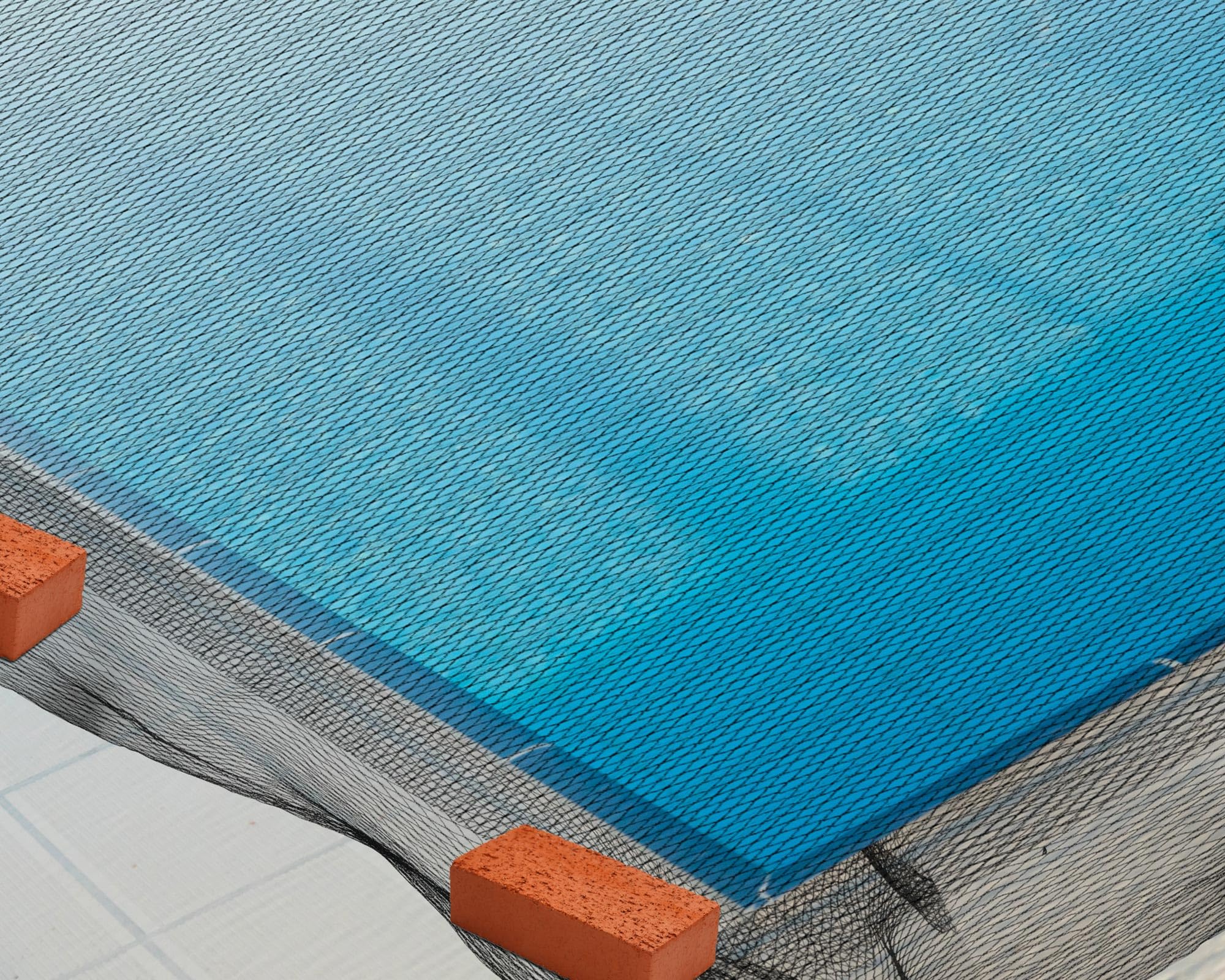 Therwen folded net cover ready for storage showing compact, reusable benefit