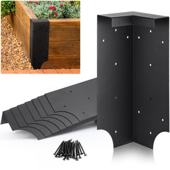 Therwen front view showing all eight black brackets and included screws for fast assembly