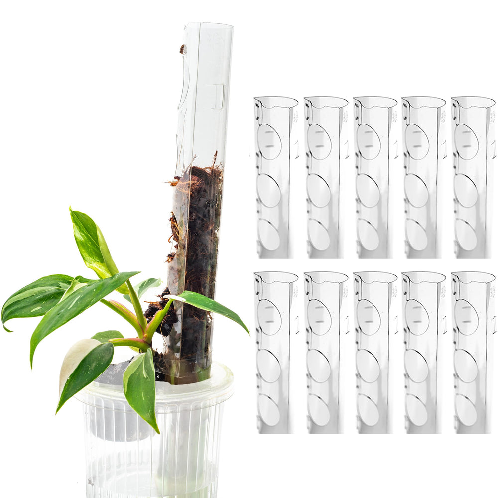 THICCLY GrowPole front view showing ten assembled poles offering stable plant support