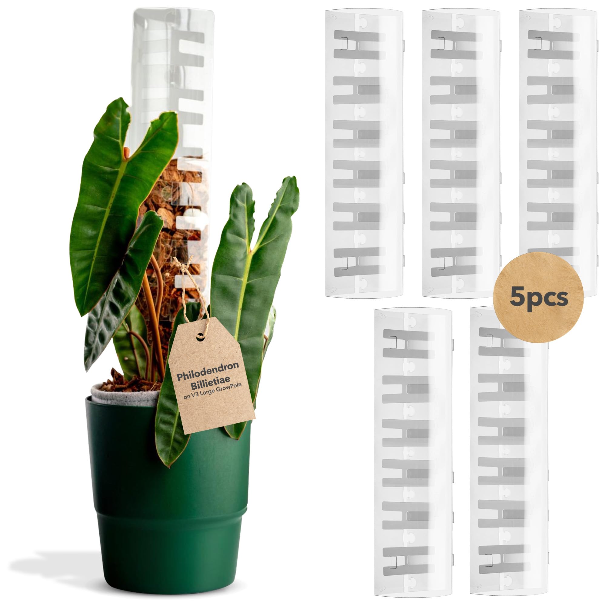 THICCLY front-opening pole showing open latch for easy plant placement and quick access