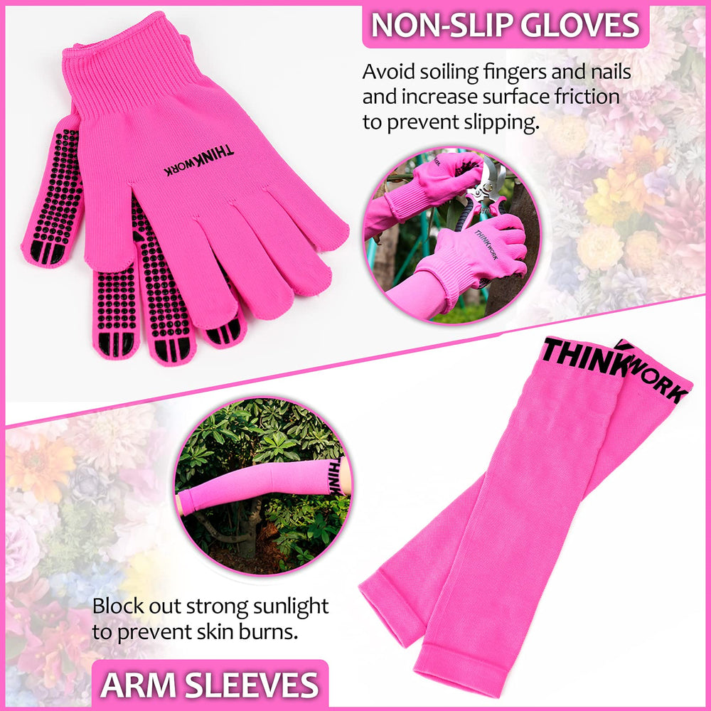 THINKWORK gloves and knee pads pictured to show breathable protective comfort