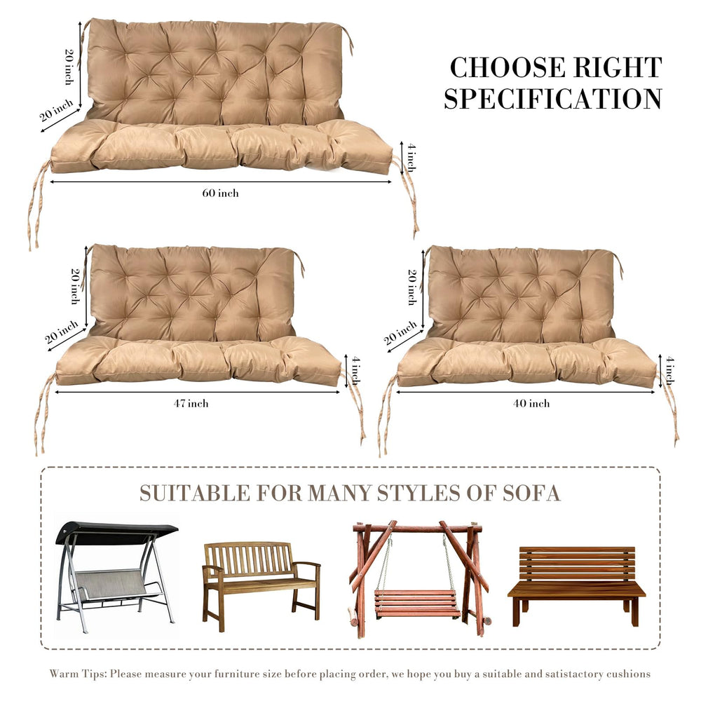 ThinMay cushion installed on porch swing illustrating comfortable outdoor seating setup