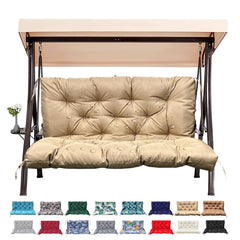 ThinMay khaki front view showing tufted cushion and tidy finish for upgraded comfort