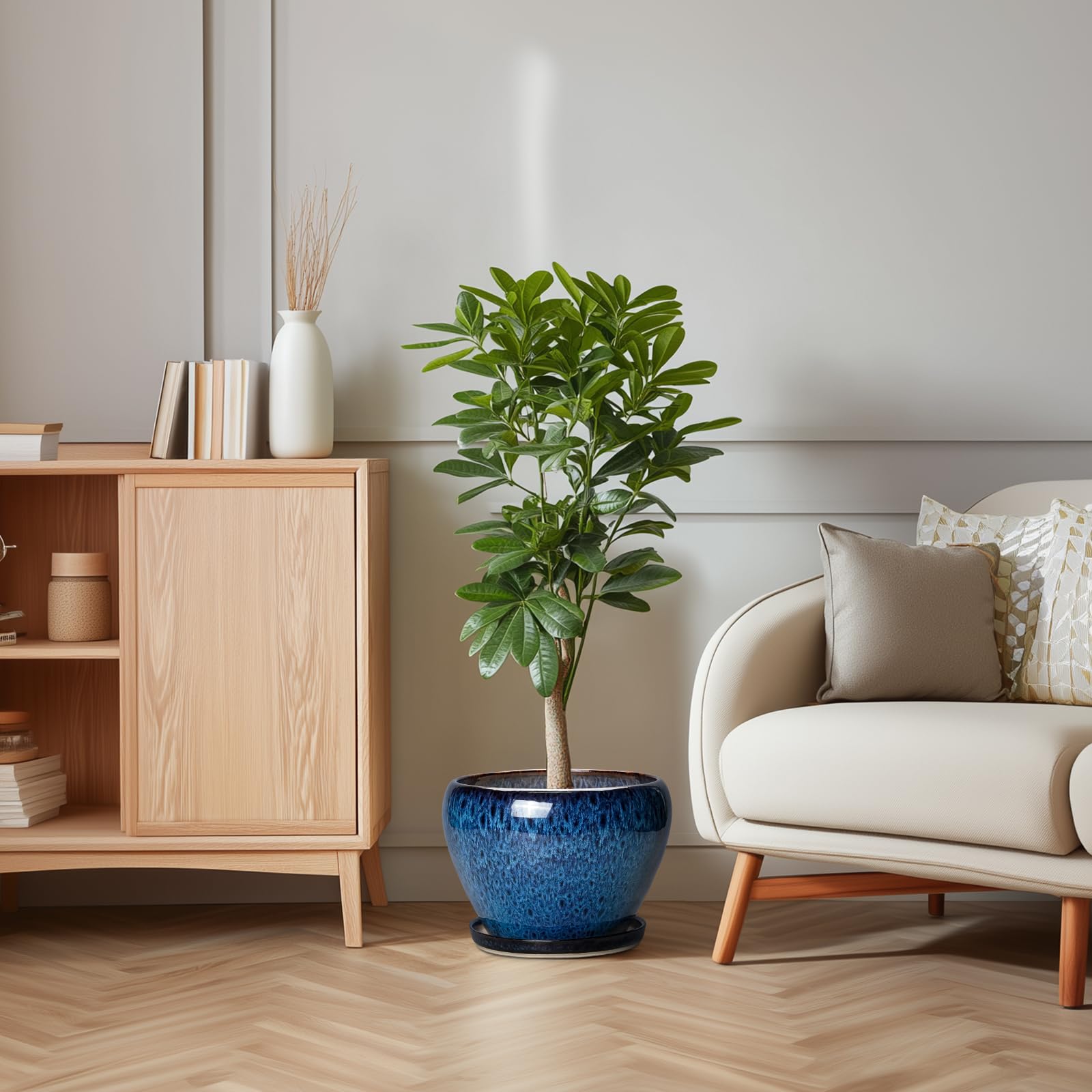 Thirtypot next to a ruler showing 10 inch scale to visualize size and planting capacity