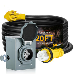 This Hill inlet box and plug front view showing durable construction and easy hookup