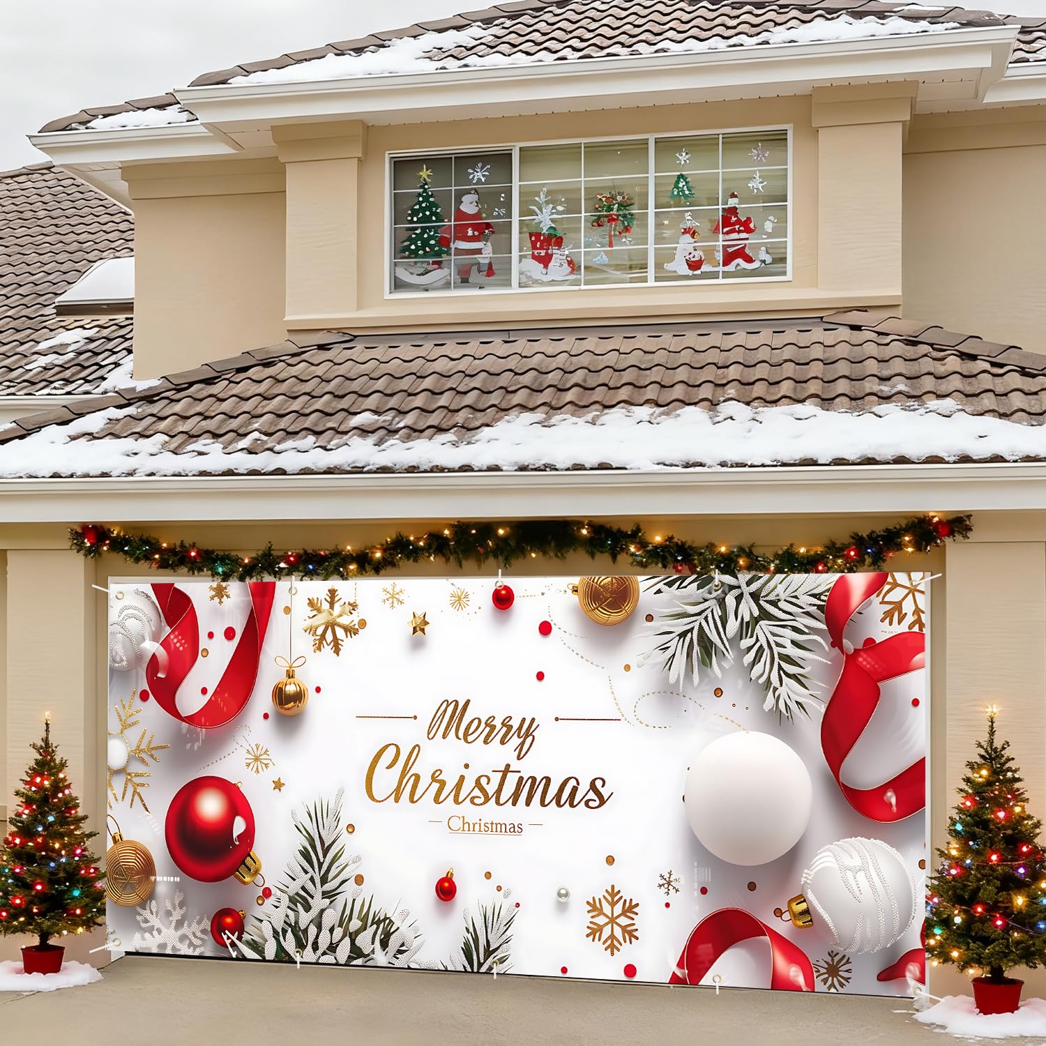 THISFIND banner next to a car showing scale and full coverage for garage doors