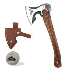 THKFWD hatchet front view showing compact forged head and full profile for reliable chopping