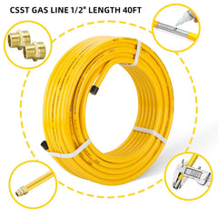 Thmxit hose routed behind stove demonstrating safe, flexible installation