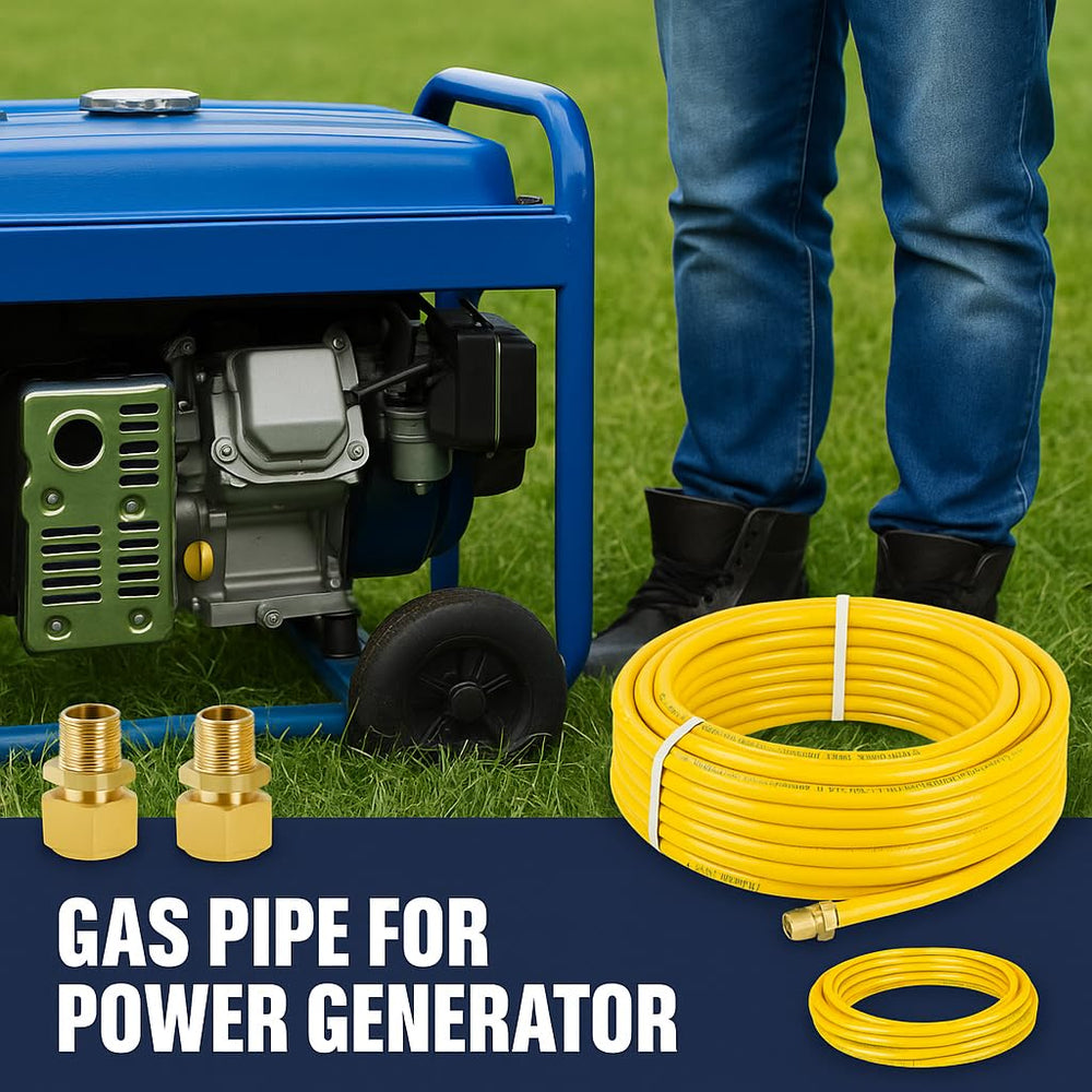 Thmxit flexible gas line connected to outdoor grill enabling reliable propane flow