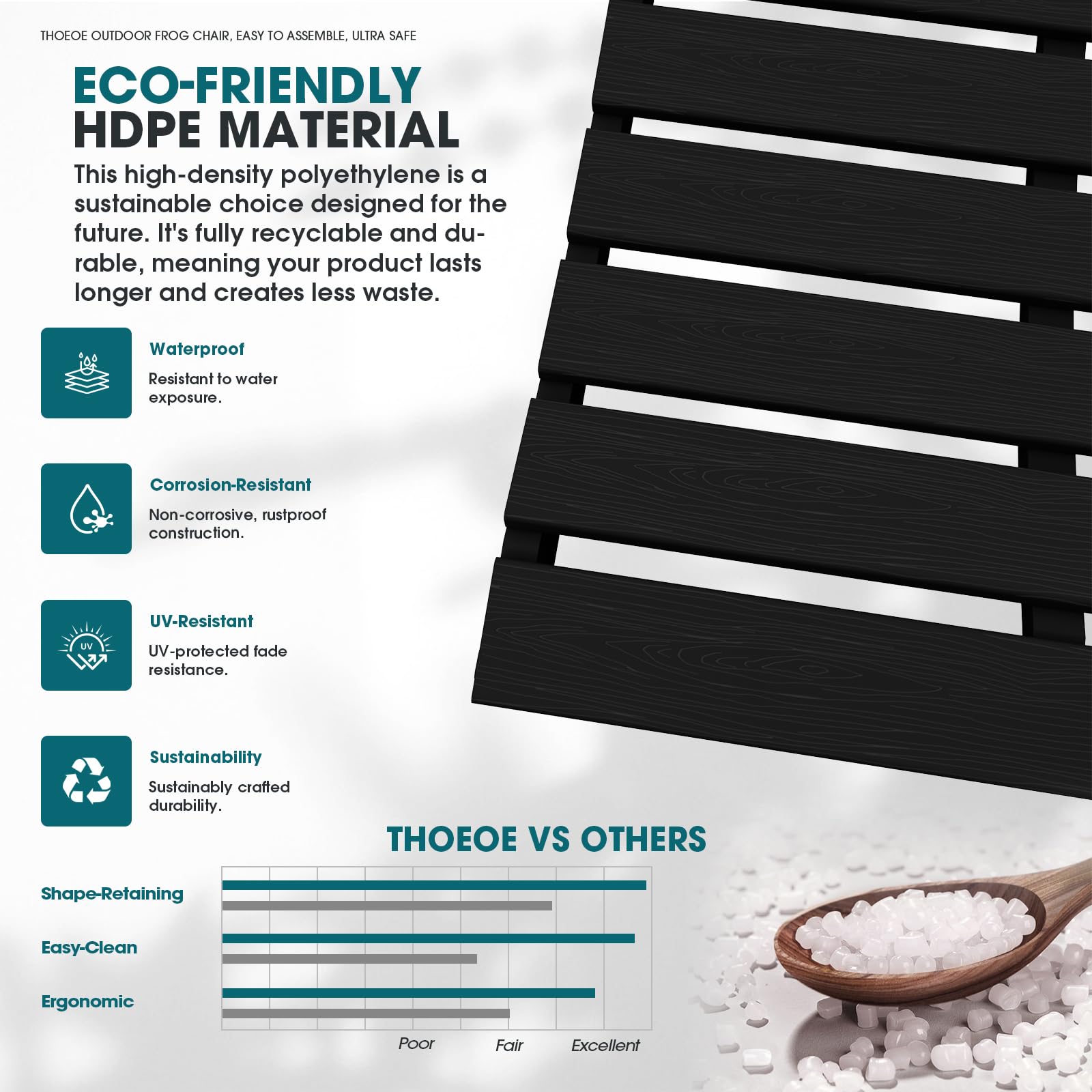 THOEOE integrated cup holder securing drink within easy reach