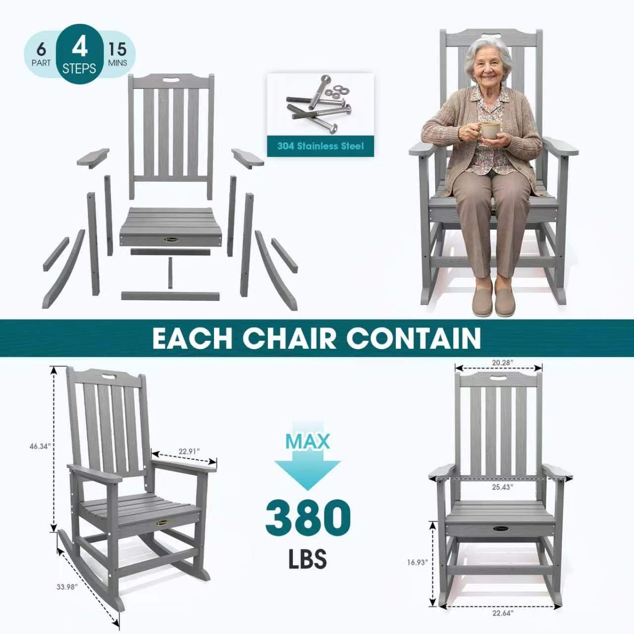 THOEOE chair shedding water to show all-weather resistance benefit