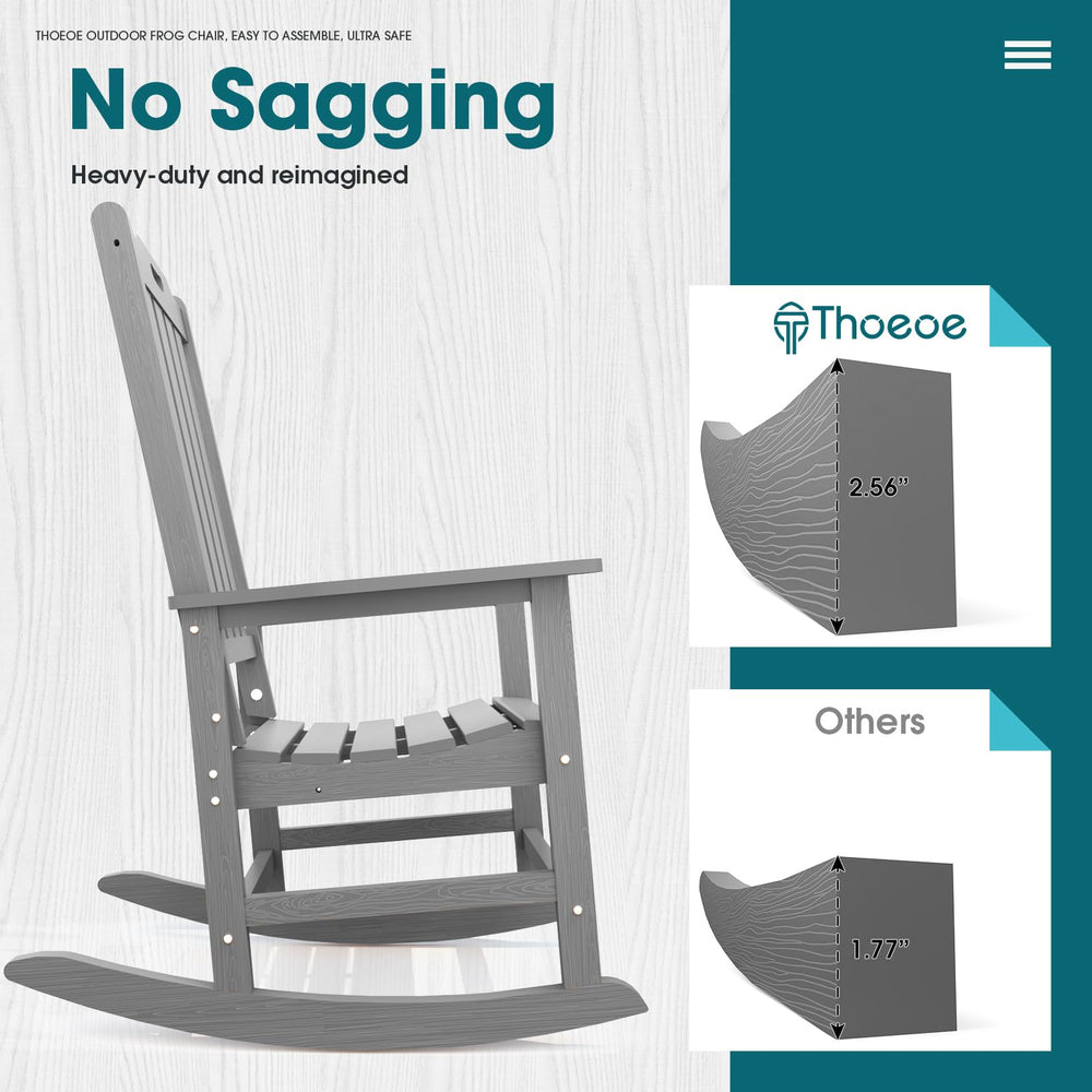 THOEOE rocking chair on porch illustrating relaxed outdoor lifestyle