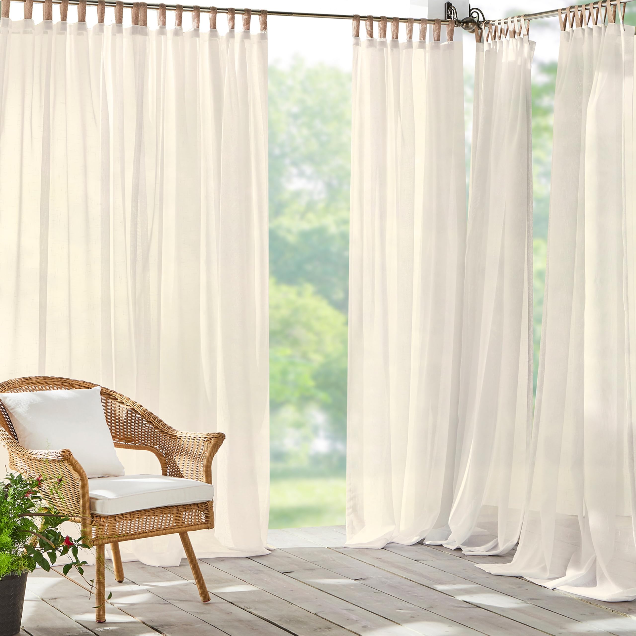 Threadmade front panel in ivory showing full drape and airy benefit