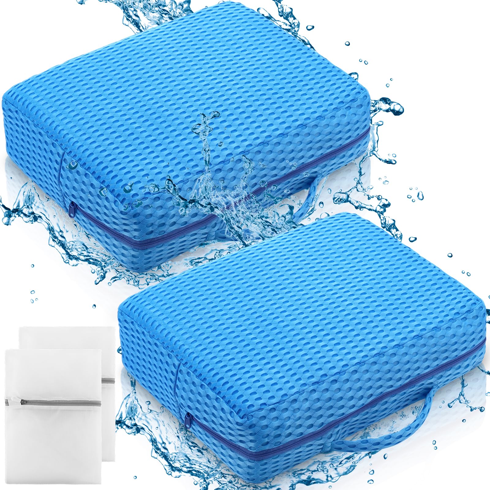Threehoney booster seats front view showing pair and blue color for added comfort