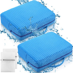 Threehoney booster seats front view showing pair and blue color for added comfort