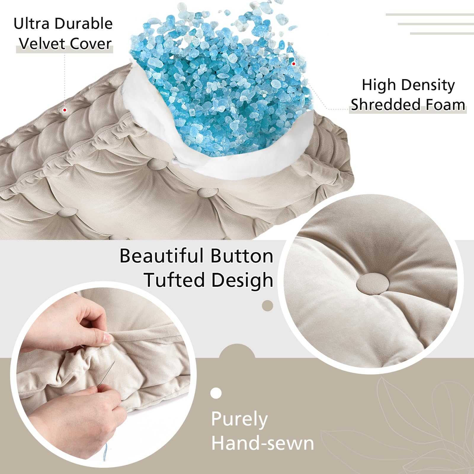 Threehoney side profile showing 4-inch thickness and supportive memory foam comfort