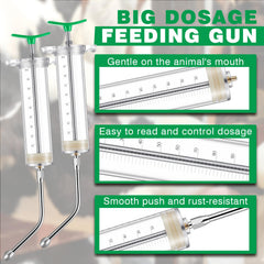 Threlaco drench gun chrome-plated dispensing head reducing animal stress