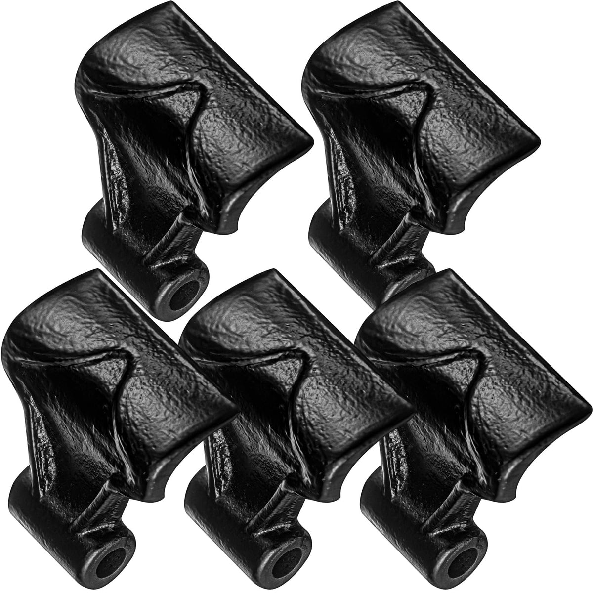 Threlaco front view of five replacement flail hammer blades showing neat packaging and ready-to-install benefit