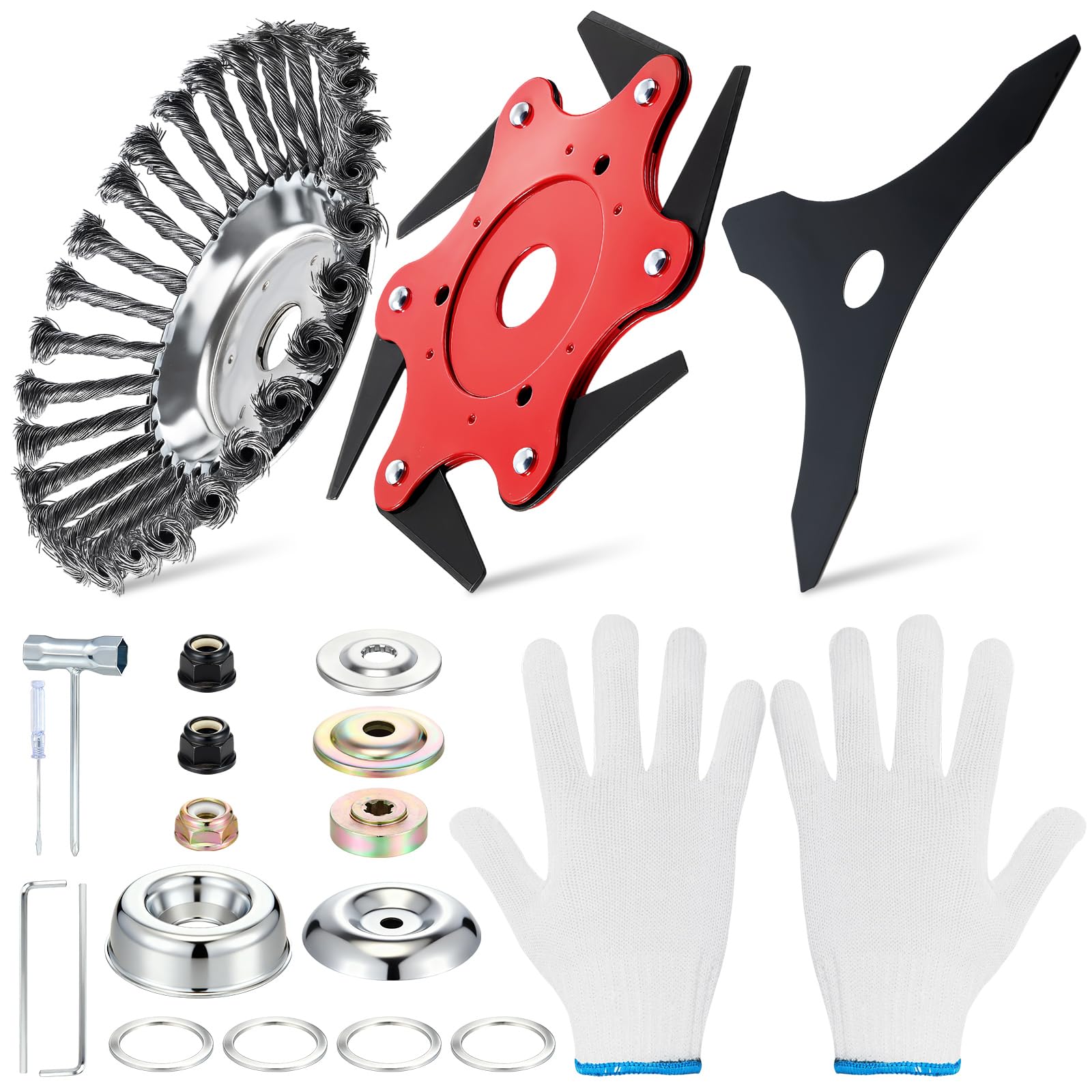 Threlaco front packaging showing complete blade set and gloves for ready use