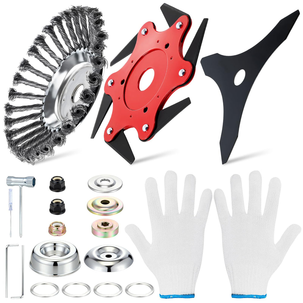 Threlaco front packaging showing complete blade set and gloves for ready use