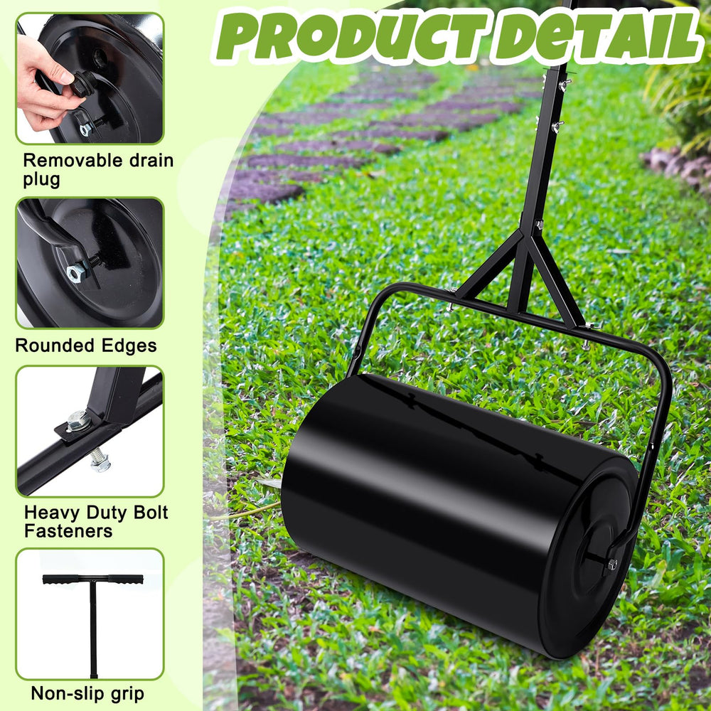 Threlaco handle and hitch detail demonstrating easy push and tow capability for versatility