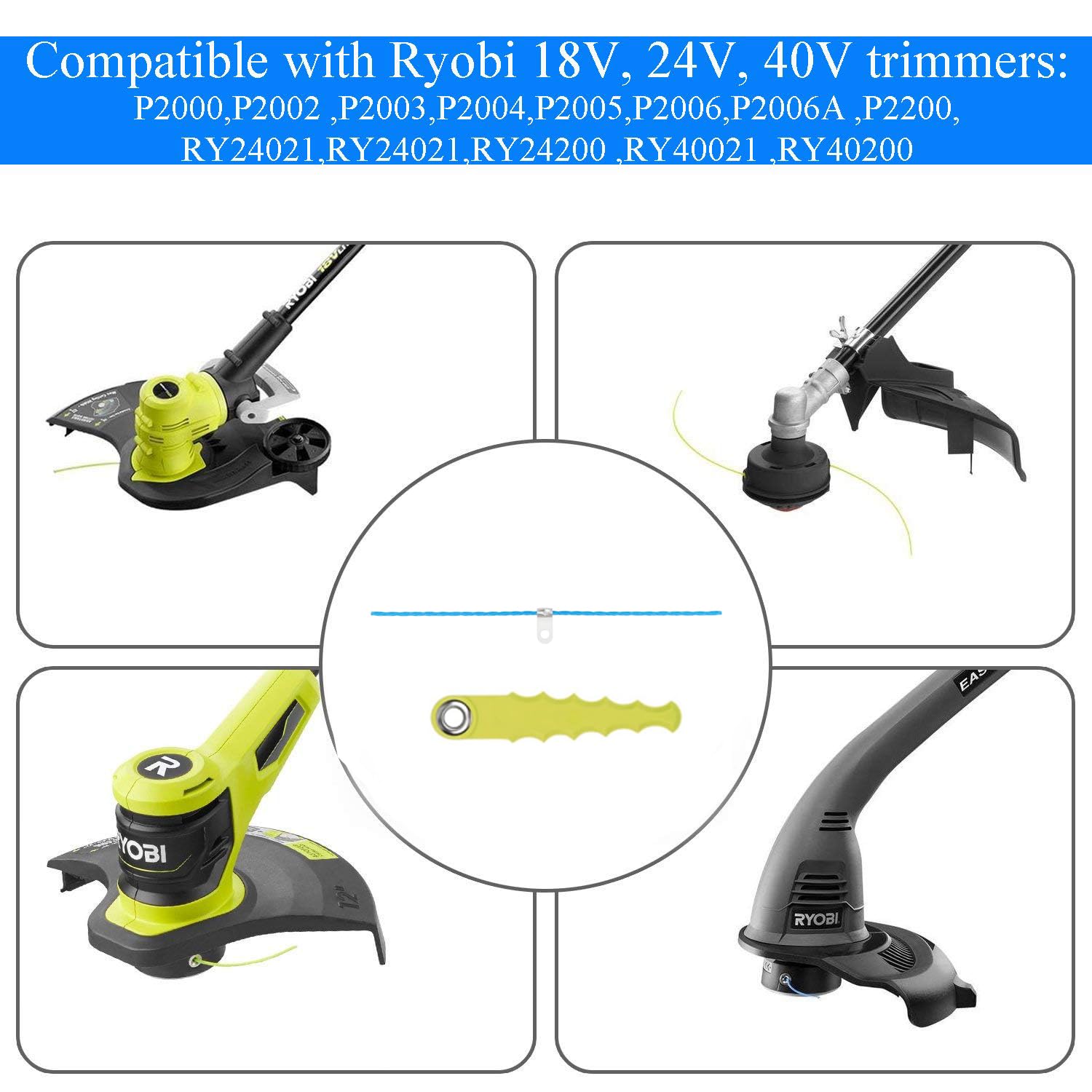 THTEN head mounted on Ryobi trimmer illustrating direct-fit benefit