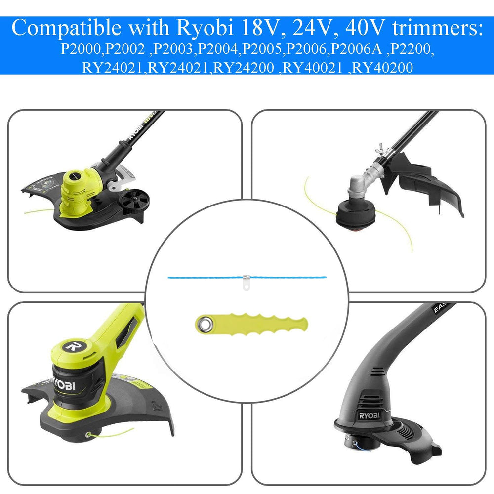 THTEN head mounted on Ryobi trimmer illustrating direct-fit benefit